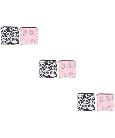 Healeved 6 pieces napkin-storage bag travel culture bag Tenager pads pandan-bag cosmetic organizer bag mini travel bag chest of drawers storage organizer different colors x 3 pieces 1 piece (1 Pack)