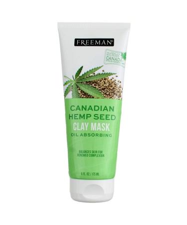 Freeman Canadian Hemp Seed Oil Absorbing Clay Mask - 6 fl oz | Deep Cleansing & Hydrating Facial Treatment - Buy Online on GoSupps.com