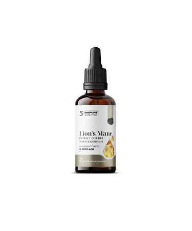 Lion's Mane - Hericium Erinaceus Extract 10: 1-30 ml Natural Drops - Functional Liquid Mushroom Extract: Promotes Brain Health - Alcohol Free - Insport Nutrition