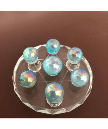 7pcs Blue Plated Stone Ball Set Pieces of Yellowstone Stone Broken Seven Star Array of Classical feng Shui Pendulum Beautiful Crystal - Buy Online on GoSupps.com