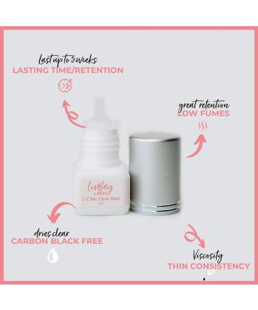 LIVBAY LASH Glue - 3 ML Clear Eyelash Adhesive (Professional Use Only) - Buy Online on GoSupps.com