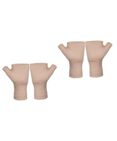 Gatuida Fashion Gloves 2 Pairs Gloves Support Hand Carpal Tunnel Hand Sleeve Fingerless Mittens Hand Support Warm Mittens Rest Spandex Thumb Hand Gloves