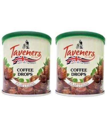 TAVENERS Coffee Drops - Coffee Flavored Candy - 7.05 oz Tin (2 Count)