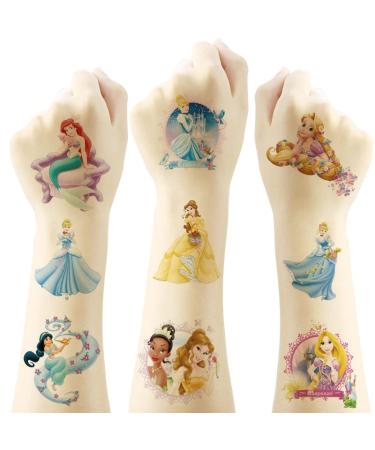 Princess Temporary Tattoos - 60PCS Party Favors for Kids | Cute Cartoon Stickers for Girls & Boys Birthday Party Supplies - Buy Online on GoSupps.com