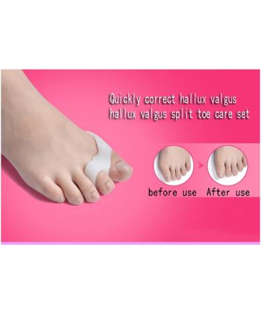 DEAVER Gel Toe Separator Bunion Corrector for Men & Women - Silicone Foot Spacer for Bunion Adjustment - 4 Pairs - Buy Online on GoSupps.com
