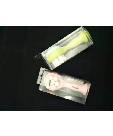 V saidi Manual Facial Cleansing Brush - Dual Face Brush for Sensitive & Dry Skin - Gentle Pore Cleansing Tool (Green) | International Shipping - Buy Online on GoSupps.com