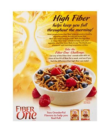 Fiber One Original Bran Whole Grain Cereal 19.6 oz - High Fiber Breakfast Option - Buy Online on GoSupps.com
