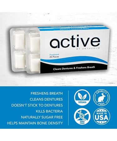 Buy Active Denture Chewing Gum - Fresh Breath & Comfort for Denture Wearers | International Shipping Available - Buy Online on GoSupps.com