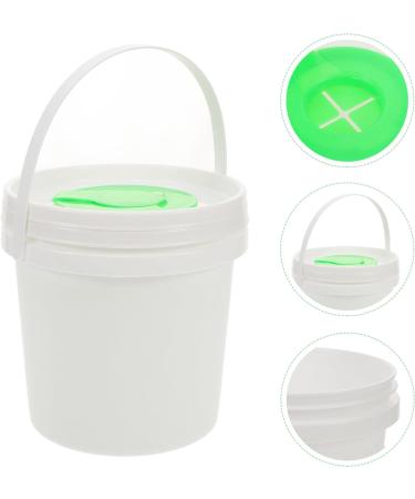 Veemoon 1-Liter White Plastic Bucket with Handle & Cover - All-Purpose Food Storage Solution - Buy Online on GoSupps.com