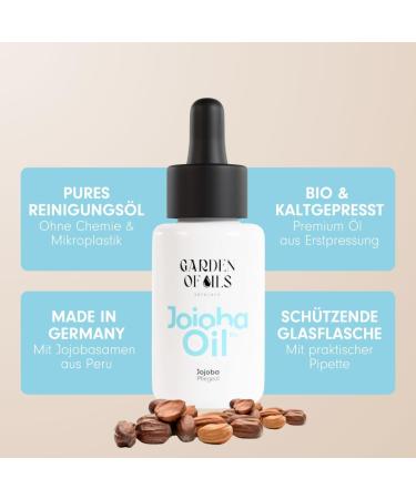 Organic Jojoba Oil Cold Pressed 100% Pure Moisturising Care Oil for Body Face Hair Beard Nails | No Animal Testing & Vegan | Jojoba Oil in UV Protection Glass Bottle with Pumper (30 ml) - Buy Online on GoSupps.com