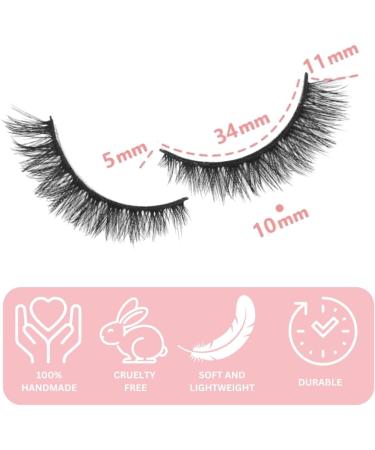 Generic Fluffy Lashes False Eyelashes Wispy Cat Eye Lashes Faux Mink False Lashes 3D Volume D Curl Dramatic Lashes Strips Fake Eyelashes 7 Pairs - Buy Online on GoSupps.com