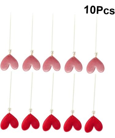 Warmhm 10pcs Valentines Day Food Picks Engagement Cake Toppers Valentine Day Food Picks Christmas Cupcake Topper Proposal Cake Toppers Valentine Day Party Supplies Heart Love Fruit Baby - Buy Online on GoSupps.com