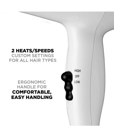 Conair 1875 Watt Mid-Size Styler Hair Dryer - White | Powerful and Compact Hair Dryer - Buy Online on GoSupps.com