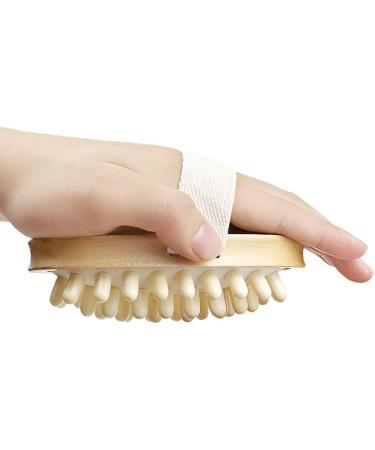 Natural Wooden Body Brush for Cellulite, Lymphatic Circulation, and Exfoliation | Dry Brush for Exfoliating and Shower Spa | Bath Brush for Smooth Skin - Buy Online on GoSupps.com