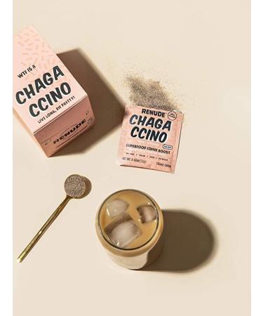 Renude Chagaccino Mushroom & Adaptogen Coffee Boost Powder - Immune Support, Beauty & Brains, Vegan & Keto | 0 Calories - 10 Servings - Buy Online on GoSupps.com