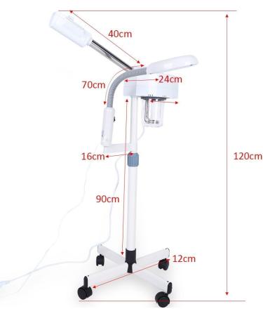 Lampadaire loupe vapeur faciale 2 en 1 rotation 360 pour salon de beaut  - Buy Online on GoSupps.com