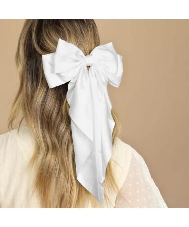 Hair Clips Spring Satin Girls Bow Hair Band Trendy Ribbon Hairpin Temperament Ribbon Bow Ladies Headwear Hair Accessories Blue Hair Clips (Size : Wine Red) - Buy Online on GoSupps.com