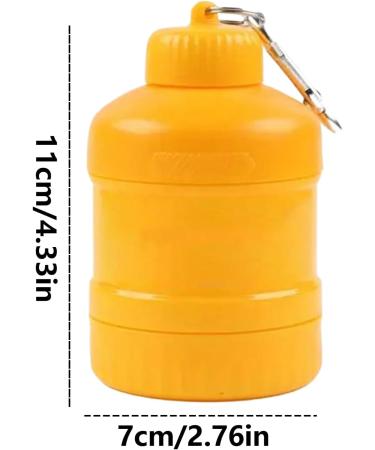 Powder Holder Supplements Organizer Powder with Carabiner HookInsulated Leak Proof Can Storage Bottle Portable Bin for Bodybuilding and Kitchen - Buy Online on GoSupps.com