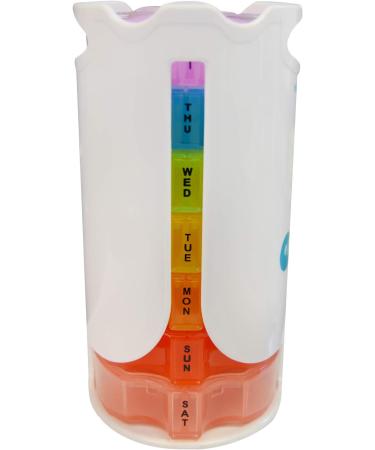 e-Pill Tower Pro | 7-Day Pill Organizer with 4 Times a Day Reminders | Stackable Vitamin & Medicine Pillbox | Pill Cutter Included - Buy Online on GoSupps.com