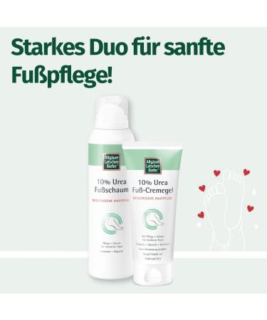  Allg uer Latschenkiefer Allg uer Foot Cream Gel 10% Urea - 48-hour intensive care for dry feet - Fragrance-free formula - Also suitable for diabetic skin care - 100 ml - Buy Online on GoSupps.com