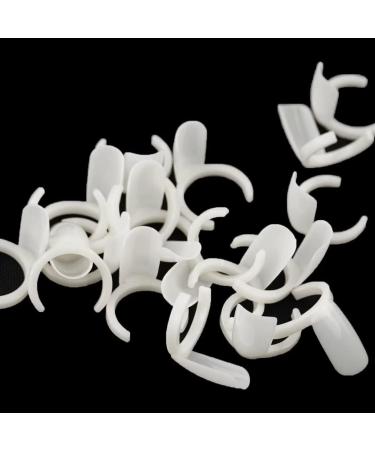 200 Pcs Nail Display Tips Manicure Art Practice Tool - Natural Color Nail Polish Display Rings for Beginners - Buy Online on GoSupps.com