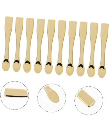Beavorty 12pcs face spatula mini cosmetics spatula abs spatula makeup cosmetics applicator 6.00X0.70X0.70CM Golden - Buy Online on GoSupps.com