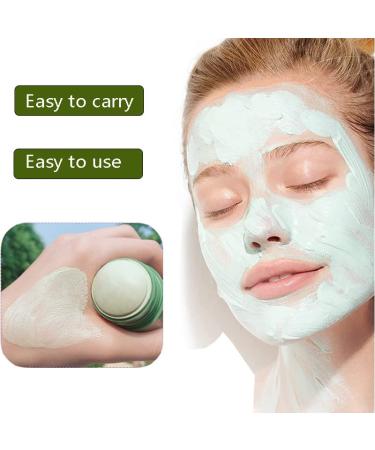 Green Tea Mask Stick 2-Pack for Blackhead Removal and Pore Cleansing with Purifying Clay Mud - Deep Facial Cleanser and Moisturizer for Dry Skin - Buy Online on GoSupps.com