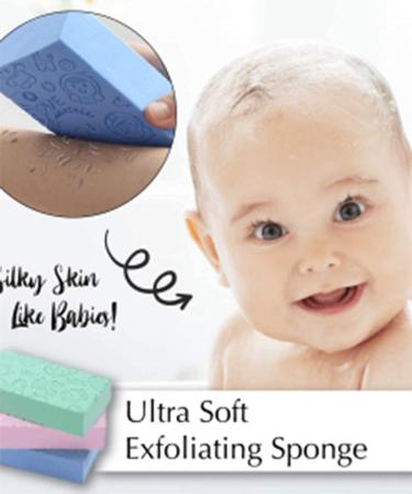 Ultra Soft Exfoliating Body Clean Sponge Set - 3 pcs Asian Bathing Goods for Enhanced Blood Circulation | Perfect for Unisex Shower & Bath - Buy Online on GoSupps.com