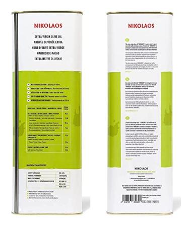 Buy Nikolaos Premium Extra Virgin Olive Oil 5L - Cold-Pressed from Crete Greece | Rich in Polyphenols | Super Fresh Quality - Buy Online on GoSupps.com
