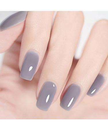 Vishine Jelly Crystal Clear Grey Gel Nail Polish Soak Off UV LED Nail Lamp Needed Transparent Grey Color Home Manicure Art Gel Polish 15ml #06 - Buy Online on GoSupps.com