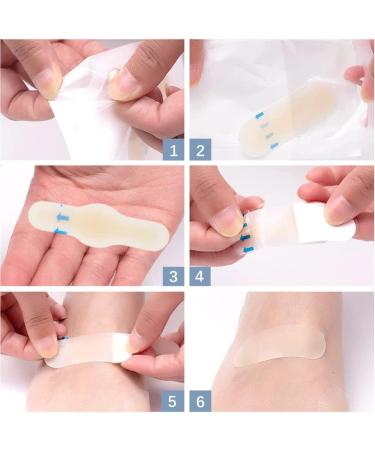 Invisible Hydrocolloid Gel Blister Bandages - 20 Pieces Blister Plasters for Fingers, Toes, Forefoot, Heel - Skin Protector and Guard - Buy Online on GoSupps.com