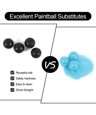 VLIKE .68 Caliber Rubber Paintballs - Soft Reusable Riot Training Balls (Black, 120 Count) - Buy Online on GoSupps.com