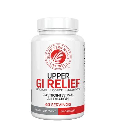 GI Relief - Natural Herbal Supplement - Reduce Gastrointestinal Discomfort, Acid Indigestion, Heartburn & More… (1 Bottle - 60 Capsules - 30 Day Supply) 60 Count (Pack of 1)