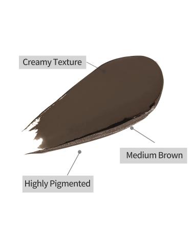 Boobeen Eyebrow Stencil Kit - Waterproof Pomade Gel with 10 Stencils & Brush, Medium Brown Brow Makeup for Women - Buy Online on GoSupps.com