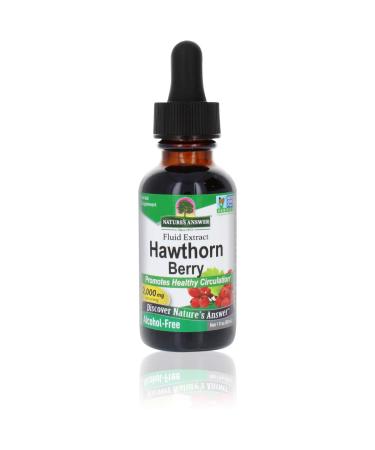 Nature's Answer Hawthorn Berries | Promotes Healthy Circulation Function | Helps Maintain Healthy Cholesterol Levels | Gluten-Free, Alcohol-Free, Kosher Certified & No Preservatives 1oz