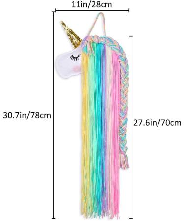Basumee Handmade Unicorn Hair Clips for Girls | Felt & Yarn Rainbow Unicorn Wall Decoration | Perfect Clip Holder - 1pc - Buy Online on GoSupps.com