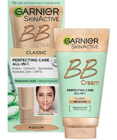 Garnier Skin Naturals Classic Hyaluronic Aloe All-in-1 BB Medium Cream, 50ml - Buy Online on GoSupps.com