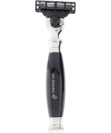JAG Shaving Razor Set - 4-Piece Premium Shaving Kit with Black Synthetic Brush 3 Edged Razor Bowl & Rack - Perfect Gift Set - Buy Online on GoSupps.com