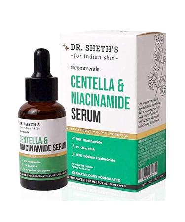 QURA QURA Centella & 10% Niacinamide (Vitamin B3) Face Serum (Vegan) with 1% Zinc Pca & Licorice Extract for Even Skin Tone Acne Pigmentation Hydration 30ml