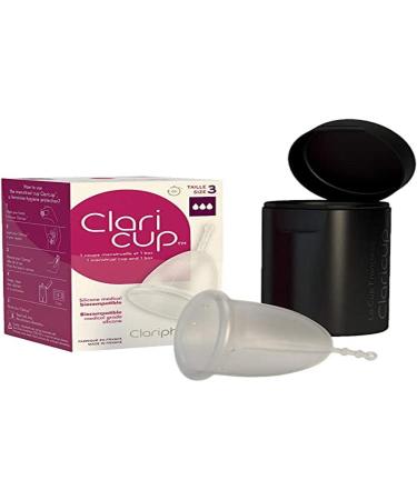 Claripharm menstrual cup transparent size 3
