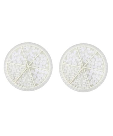 FRCOLOR 2 Boxes Nail Decorations Diamond Decor Pearl Flatback Bulk Crafts Nail Art Decor Hand Decor Bulk Jewelry Diamond Crystal Nail Salon Supplies Nail Supplies Abs Heart