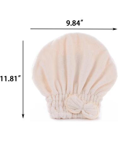 Kvoike Microfiber Hair Towel Covers - Set of 2: Bow Hair Towelettes for Fast Drying - Ideal Gift for Curly and Wet Hair Ladies - Buy Online on GoSupps.com