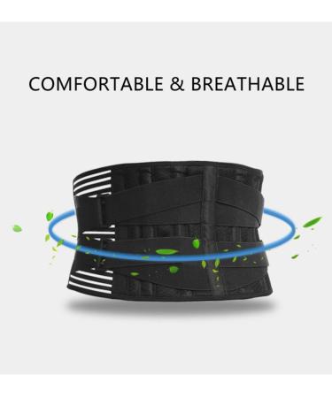 Back Support Belt - Adjustable Lumbar Brace for Sciatica Relief | X-Large Anti-Skid Design 6 Stays 16-Hole Air Mesh - Buy Online on GoSupps.com