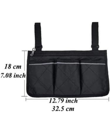 DGFJY Wheelchair Side Organizer Wheelchair Armrest Side Storage Bag with Cup Holder and Reflective Waterproof Wheelchair Armrest Side Storage Bag - Buy Online on GoSupps.com