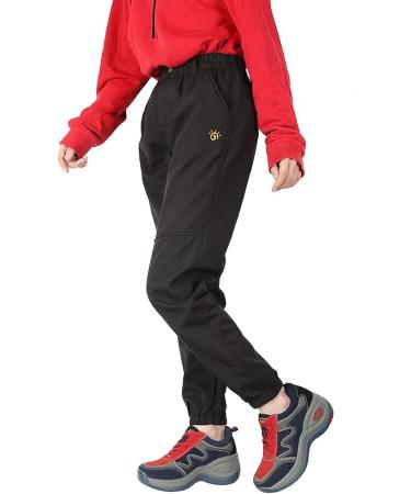 Jingle Bongala Kids Youth Waterproof Fleece-Lined Hiking Pants | Elastic Waist Snow Pants for Boys Girls | Insulated Black | Size 10-12 - Buy Online on GoSupps.com