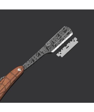 Professional Straight Edge Razor with 10 Blades | Wooden Handle & Premium Stainless Steel | Ideal for Men s Salon & Home Grooming - Buy Online on GoSupps.com