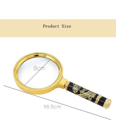 Magnifying Glasses for Hobbies Reading Magnifier Magnifying Glass Engraving Dragon 10 Times Handheld Reading - See Newspaper HD Optical Glass - Detachable Design Vision - Buy Online on GoSupps.com