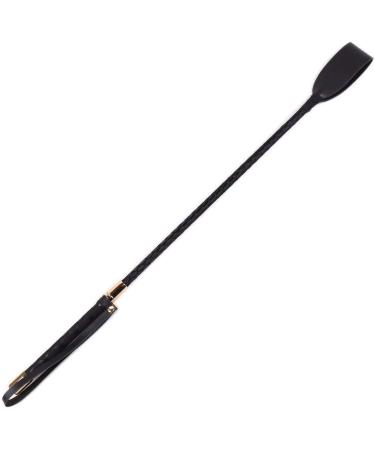 Premium Genuine Leather 18 Horse Crop Jump Bat with Black Handle - Equestrian Fiberglass Rod for English Training - Buy Online on GoSupps.com