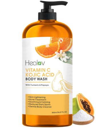 Kojic Acid Soap for Hyperpigmentation Kojic Papaya Skin Brightening Body Wash Turmeric Soap for Dark Spots, Acne Scars & Blemishes Brightening Face Cleanser Skincare for Radiant, Even Skin Tone