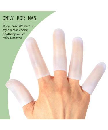 Silicone Finger Protectors for Men - 10 Pack Gel Finger Cots for Pain Relief from Cracked Tips & Arthritis - Buy Online on GoSupps.com